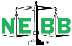 national-environmental-balancing-bureau-nebb-logo-sita. NEBB National Environmental Balancing Bureau logo with bold green and white lettering and a white flag icon on a black transparent background