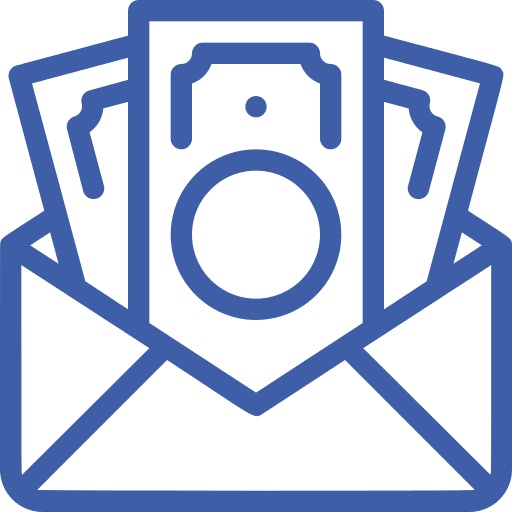 open-envelope-cash-bills-payment-icon-sita. Open envelope with cash bills icon