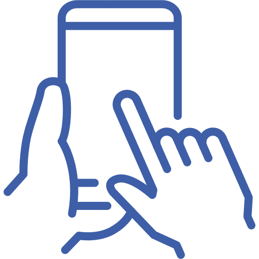 hand-tapping-smartphone-touchscreen-icon-sita. Hand tapping a smartphone touchscreen icon